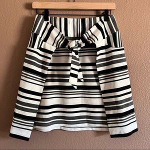 CAbi Grandstand Stripe Tie Front Skirt Size XS